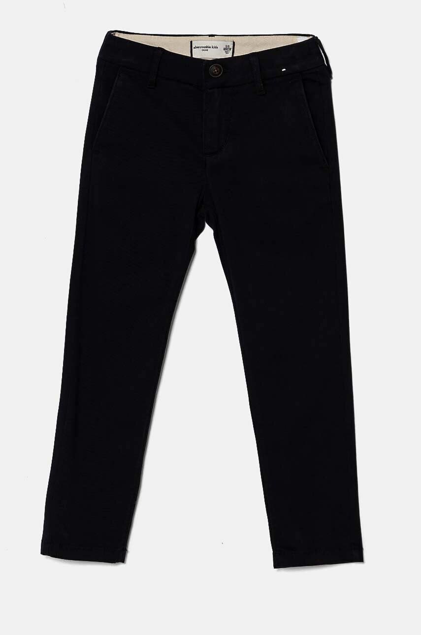 Abercrombie & Fitch pantaloni copii culoarea albastru marin, neted, KI230-4021