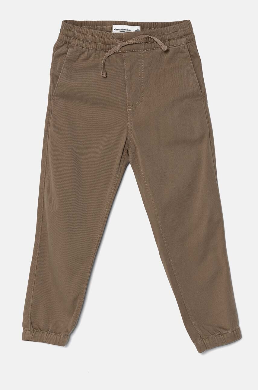 Abercrombie & Fitch pantaloni copii culoarea bej, neted, KI230-4022