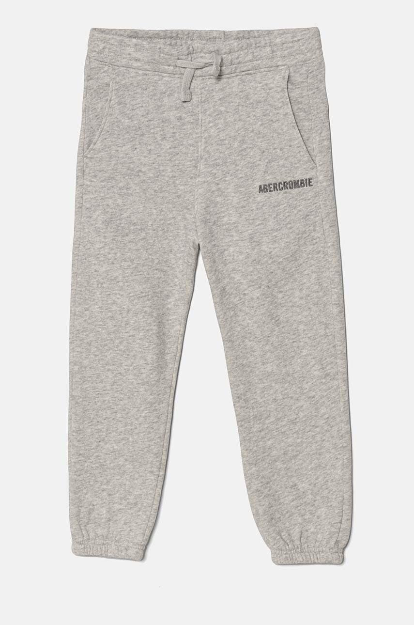 Abercrombie & Fitch pantaloni de trening pentru copii culoarea gri, melanj, KI234-4064 Abercrombie & Fitch pantaloni de trening pentru copii culoarea gri, melanj, KI234-4064