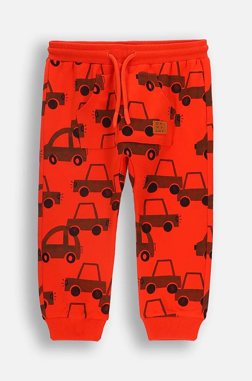 

Детски спортен панталон Coccodrillo в червено с десен MY WAY BOY NEWBORN, Червен