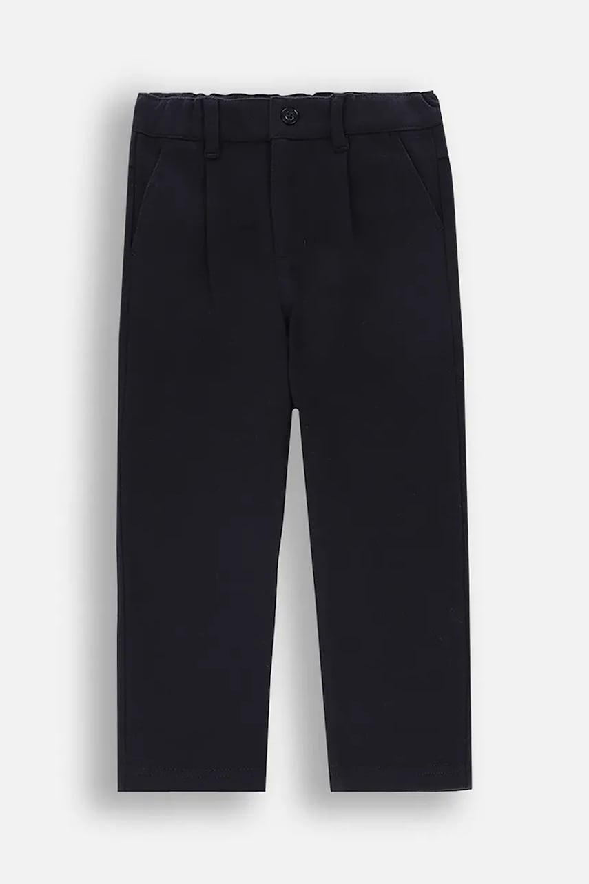 Coccodrillo pantaloni copii culoarea albastru marin, neted, ELEGANT BABY BOY