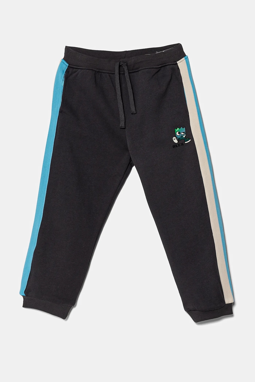 United Colors of Benetton pantaloni de trening pentru copii culoarea gri, modelator, 3J73GF04G