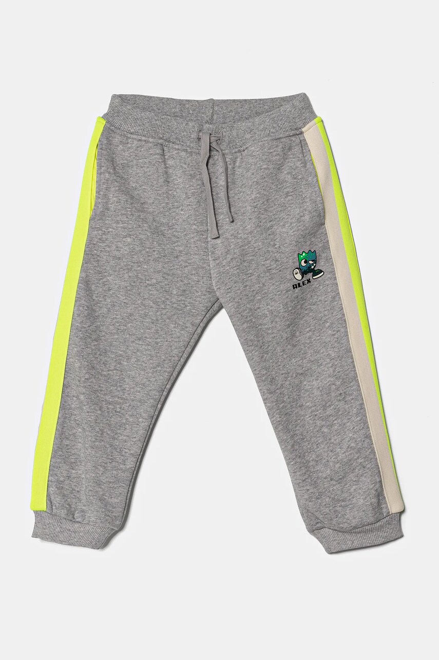 United Colors of Benetton pantaloni de trening pentru copii culoarea gri, modelator, 3J73GF04G