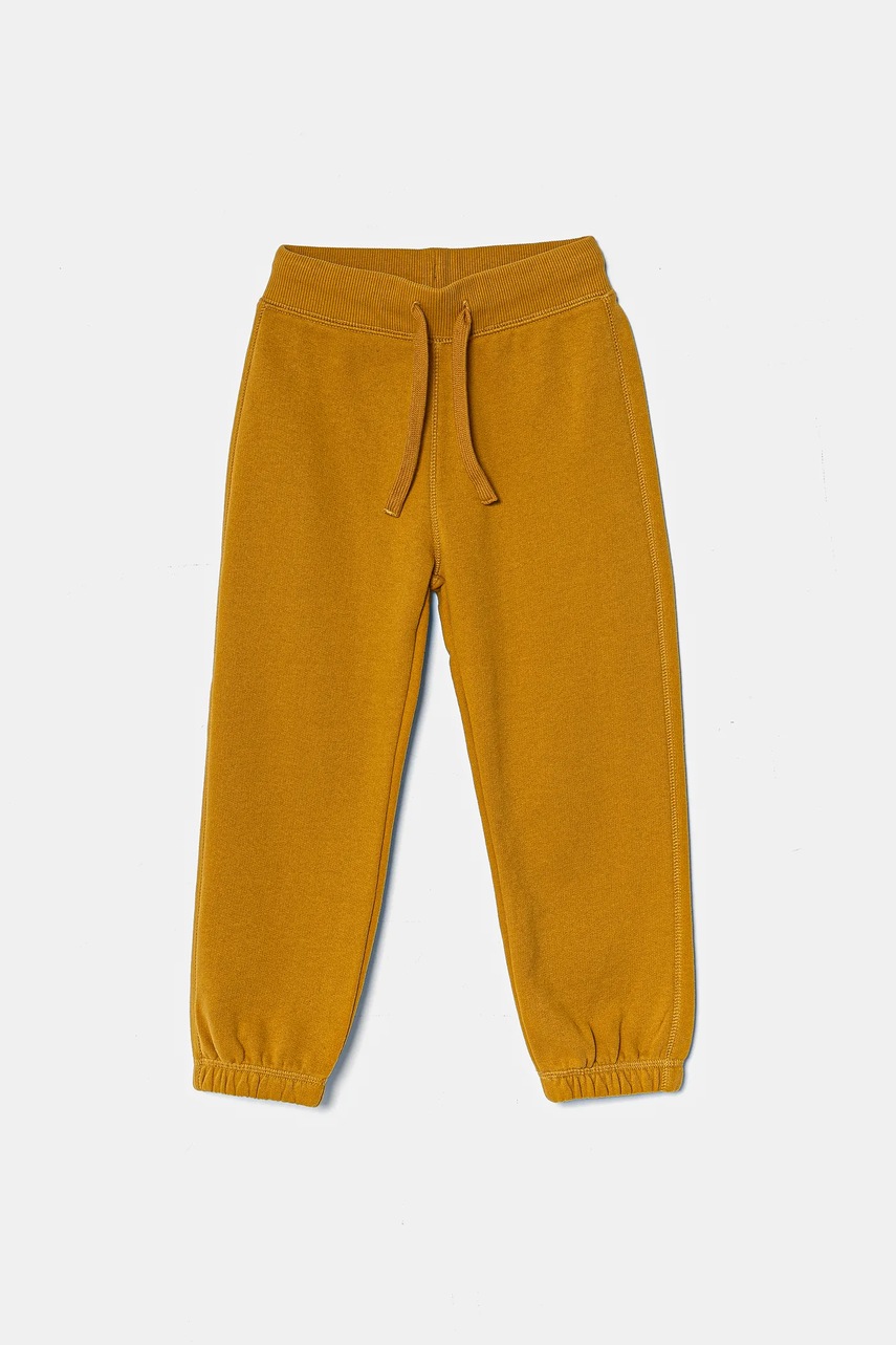 

Детски спортен панталон United Colors of Benetton в жълто с изчистен дизайн 3EB5CF05L, Жълт