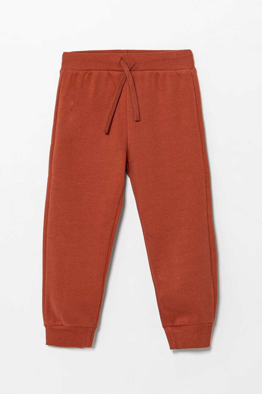 United Colors of Benetton pantaloni de trening pentru copii culoarea portocaliu, neted, 3EB5GF04A