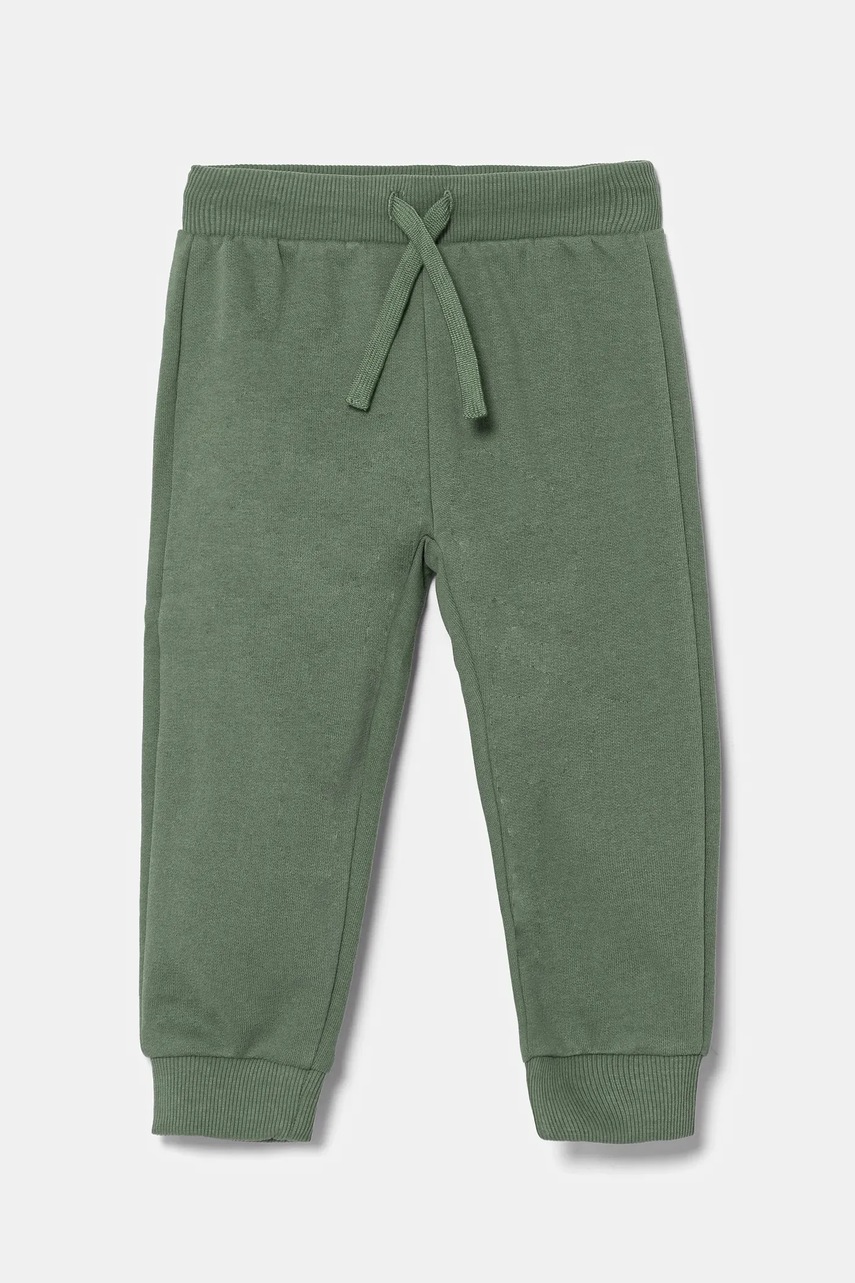 United Colors of Benetton pantaloni de trening pentru copii culoarea verde, neted, 3EB5GF04A