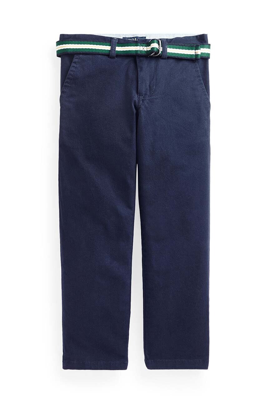 Levně Dětské kalhoty Polo Ralph Lauren tmavomodrá barva, hladké, 322855394001