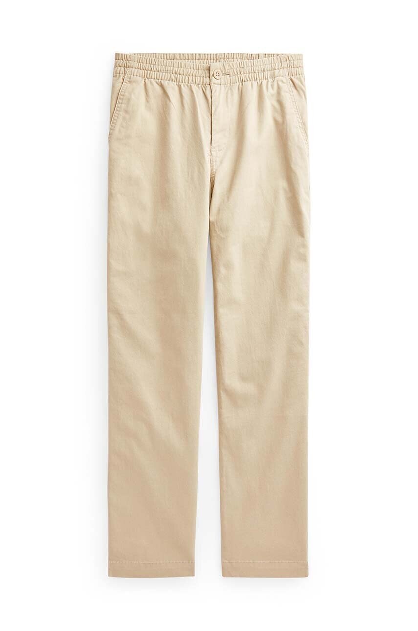 Levně Dětské kalhoty Polo Ralph Lauren béžová barva, hladké, 323855803001