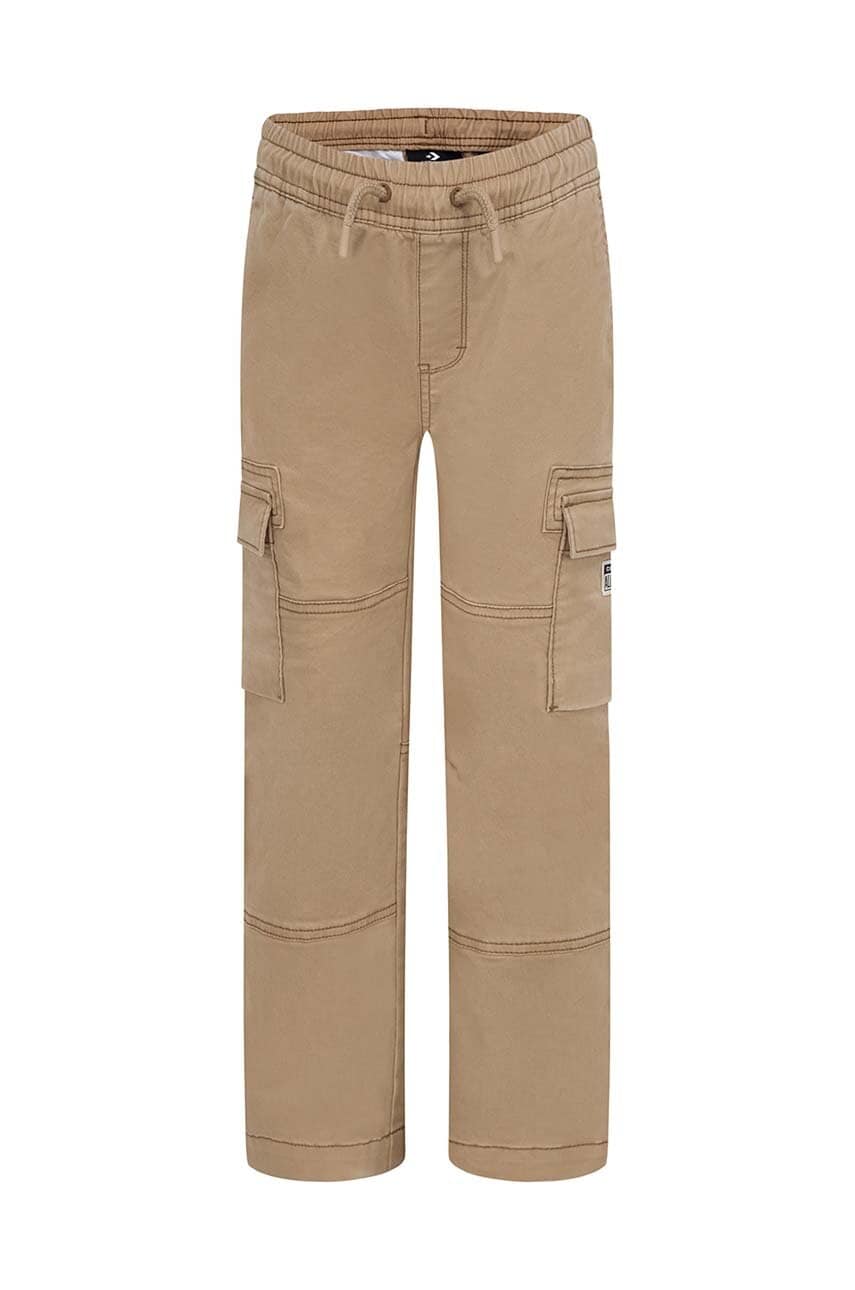 Converse pantaloni copii culoarea bej, neted