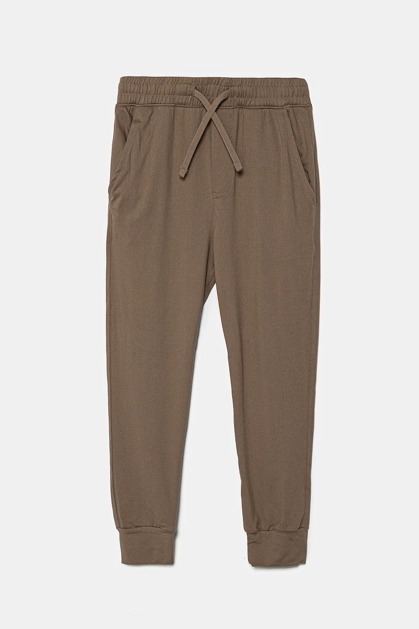 Abercrombie & Fitch pantaloni de trening pentru copii culoarea bej, neted, KI234-4055 Abercrombie & Fitch pantaloni de trening pentru copii culoarea bej, neted, KI234-4055