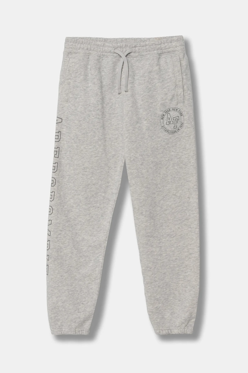 Abercrombie & Fitch pantaloni de trening pentru copii culoarea gri, neted, KI234-4085