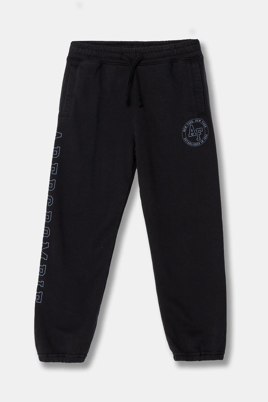 Abercrombie & Fitch pantaloni de trening pentru copii culoarea albastru marin, neted, KI234-4085 Abercrombie & Fitch pantaloni de trening pentru copii culoarea albastru marin, neted, KI234-4085