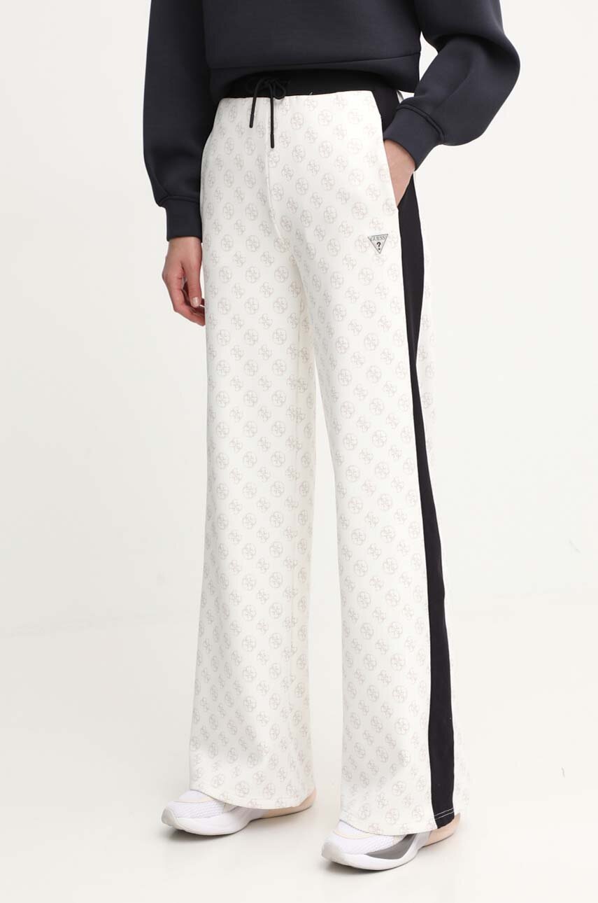 

Спортен панталон Guess ELA в бежово с десен V4YB03 KB212, Бежов