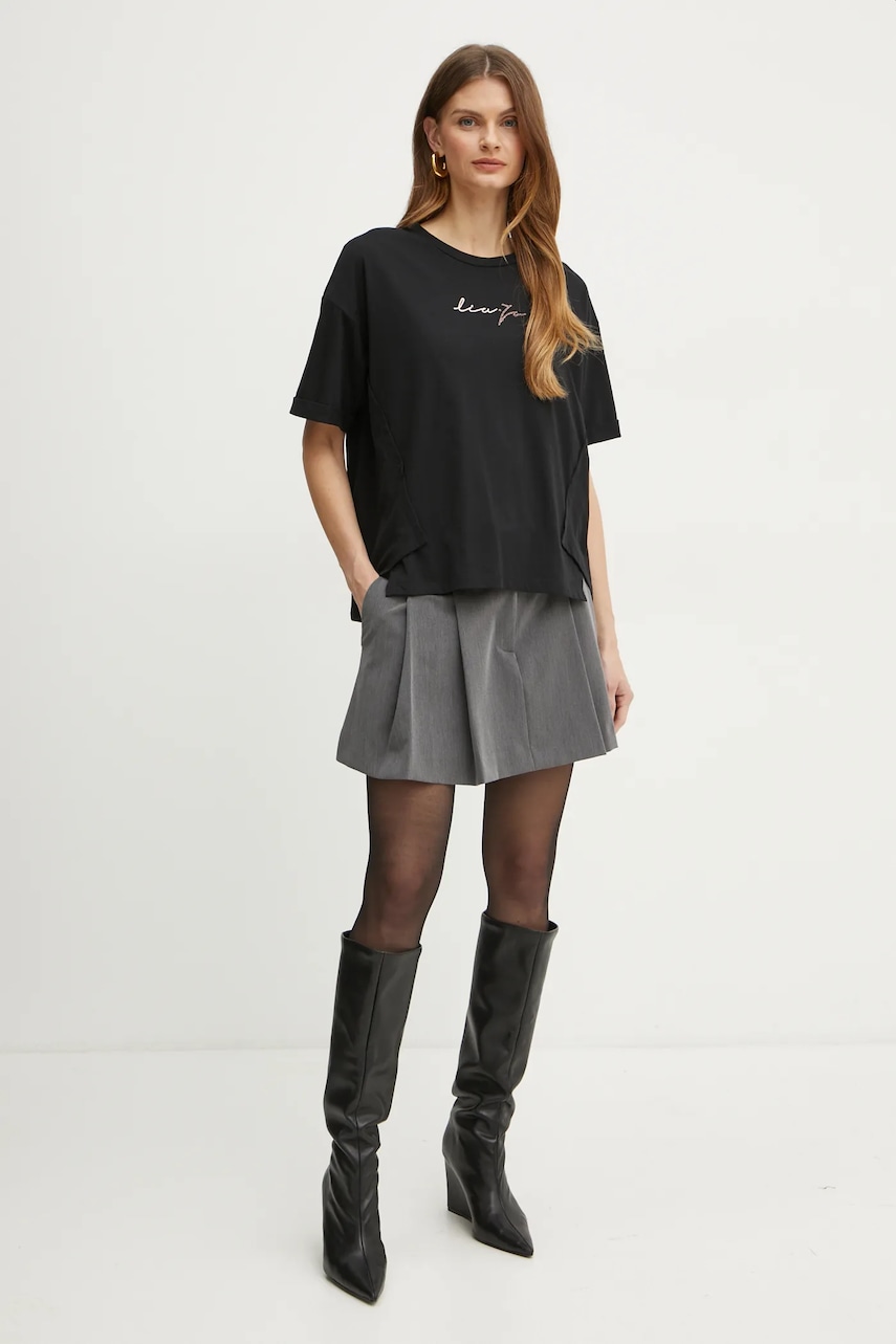 Юбка Pinko цвет серый mini расклешённая 104357 A18E Юбка Pinko цвет серый mini расклешённая 104357 A18E