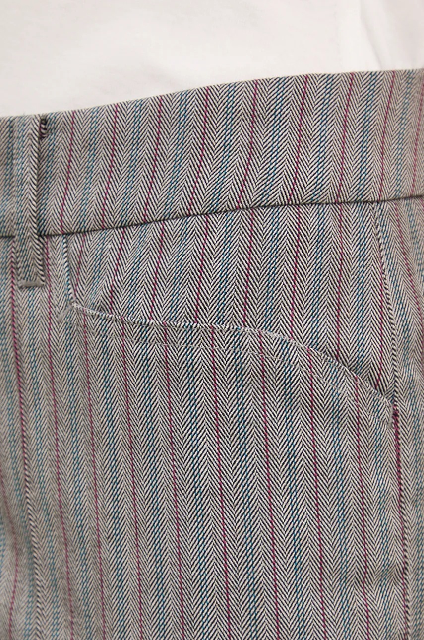 Παντελόνι Remain Herringbone Slim Pants χρώμα: γκρι, 5018733038 φωτογραφία