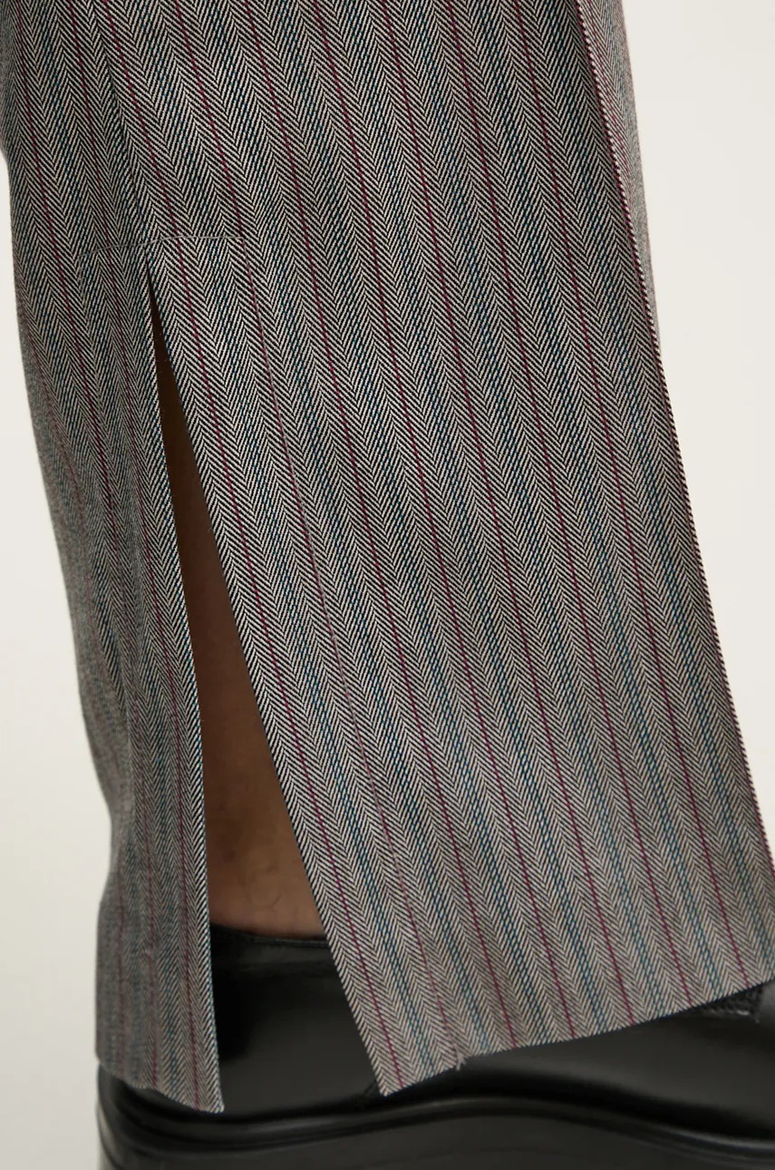 Παντελόνι Remain Herringbone Slim Pants χρώμα: γκρι, 5018733038 φωτογραφία