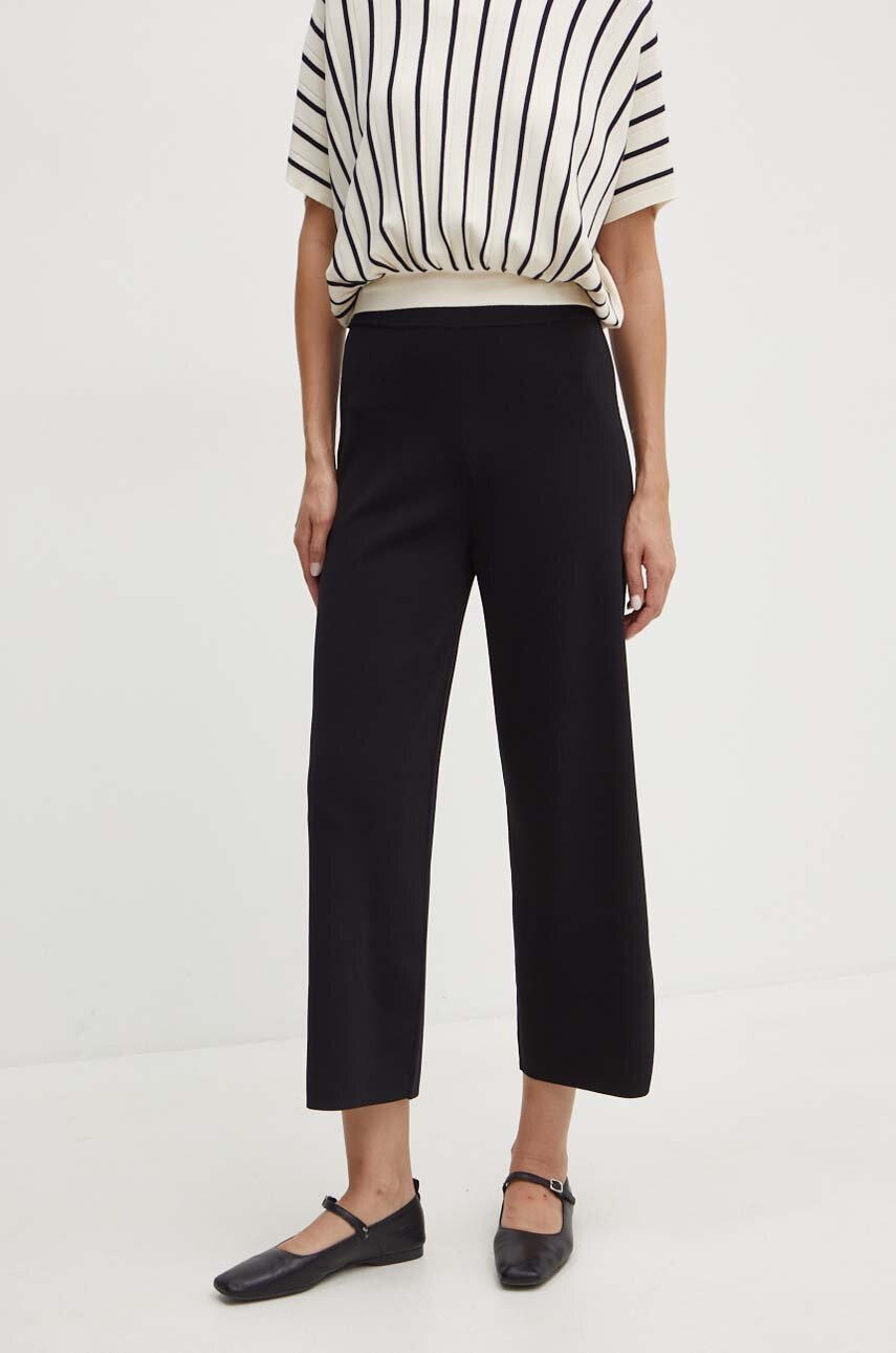 

Панталон Max Mara Leisure в черно със стандартна кройка, с висока талия 2426336017600, Черен