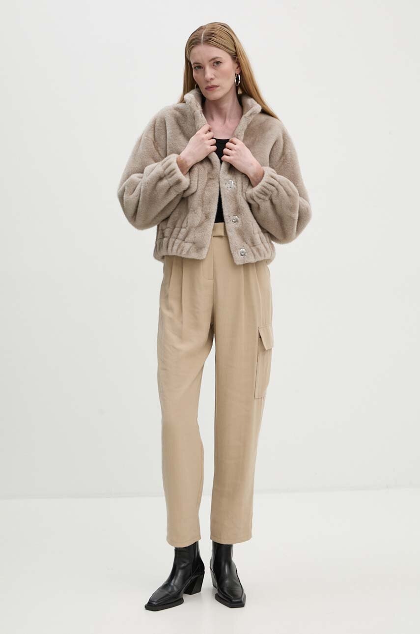 Παντελόνι BA&SH χρώμα: μπεζ, 1H24LOIK φωτογραφία