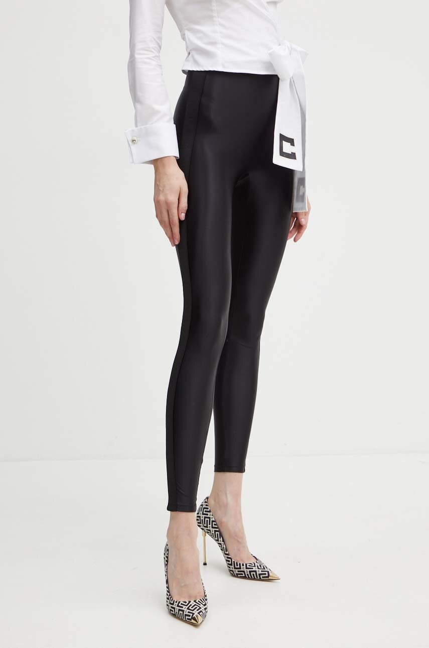 Elisabetta Franchi colanti femei, culoarea negru, cu imprimeu, PA04746E2