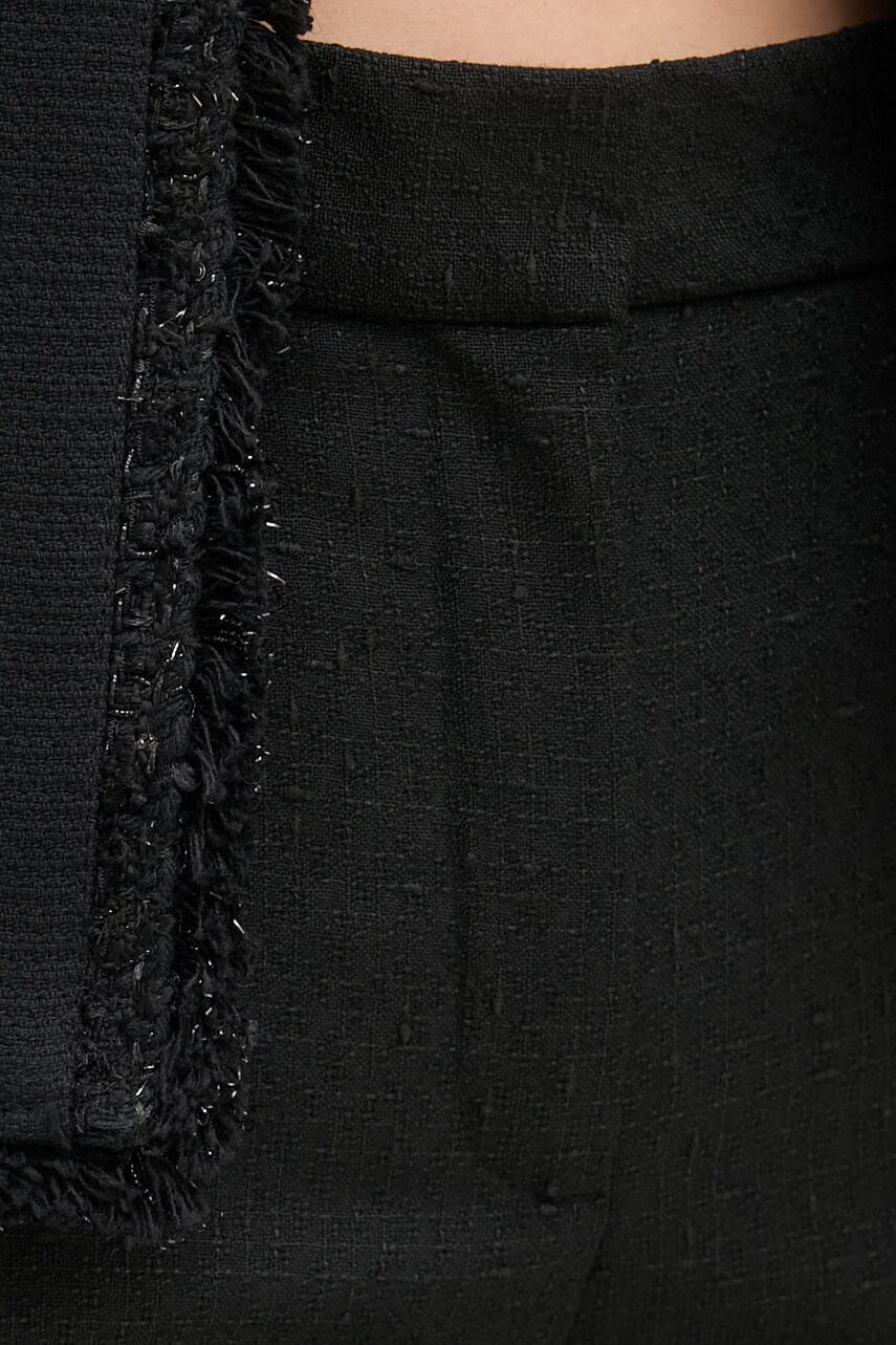 The Kooples gyapjú nadrág fekete, magas derekú trapéz, FPAN29025K termék 2. képe