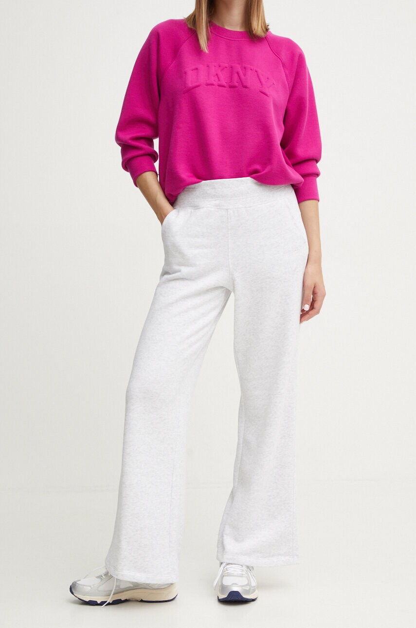 Dkny pantaloni de trening culoarea gri, melanj, DP4P3473