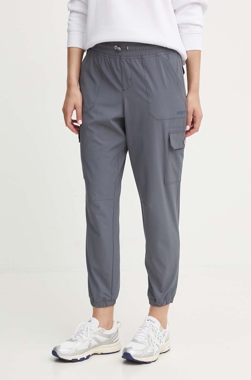 

Спортен панталон Dkny в сиво с изчистен дизайн DP4P3469, Сив