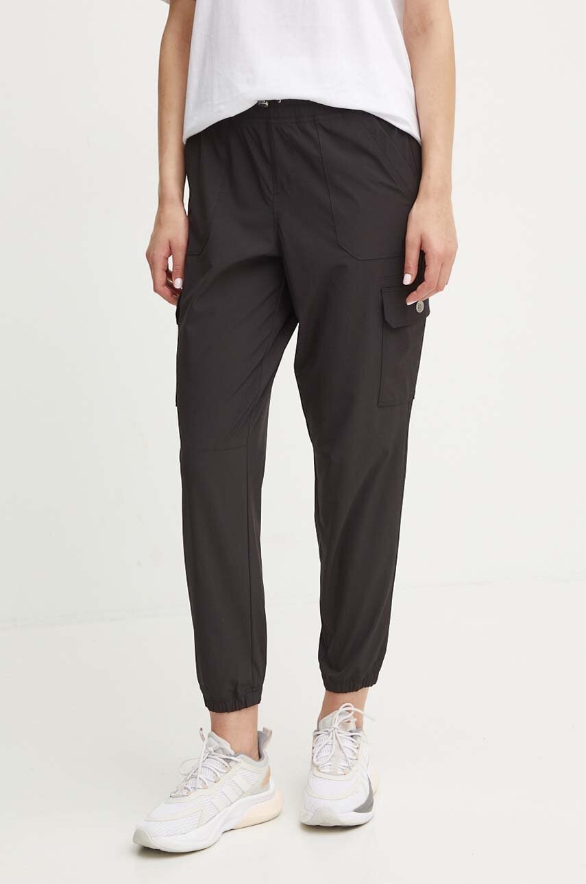 Dkny pantaloni de trening culoarea negru, neted, DP4P3469
