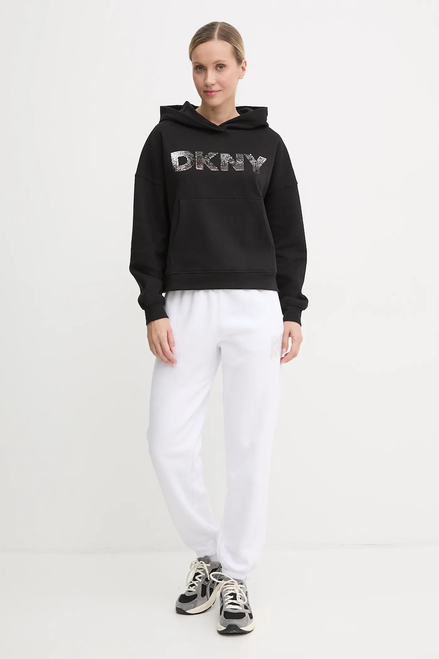 Спортивные штаны Dkny цвет белый меланж DP4P3526 Спортивные штаны Dkny цвет белый меланж DP4P3526