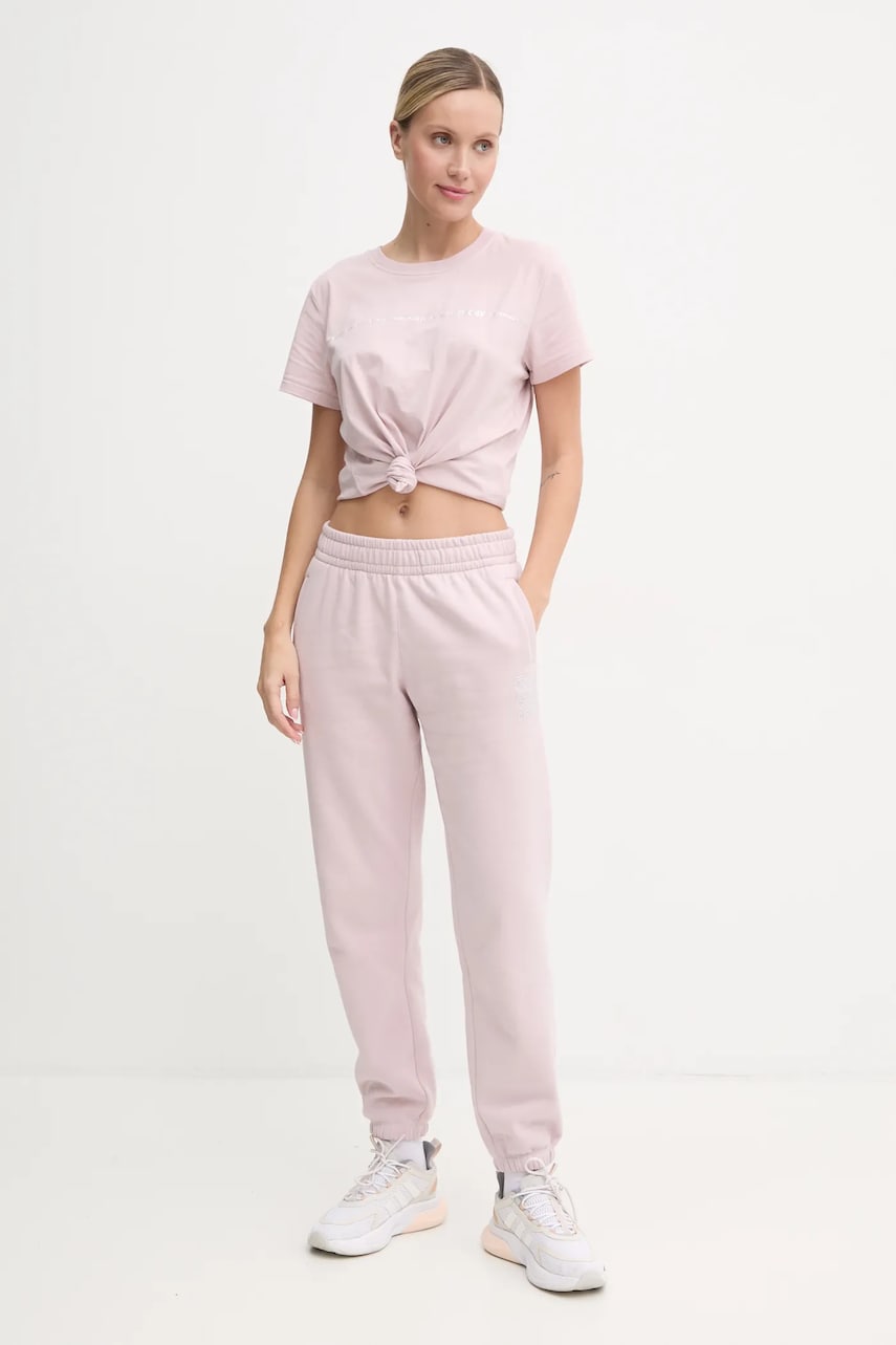 Спортивные штаны Dkny цвет розовый меланж DP4P3526 Спортивные штаны Dkny цвет розовый меланж DP4P3526