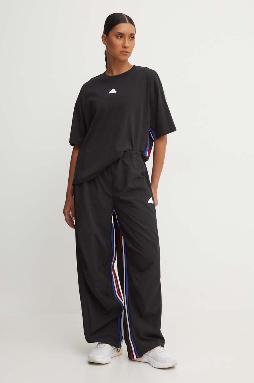 adidas pantaloni de trening Express culoarea negru, cu imprimeu, IX3737