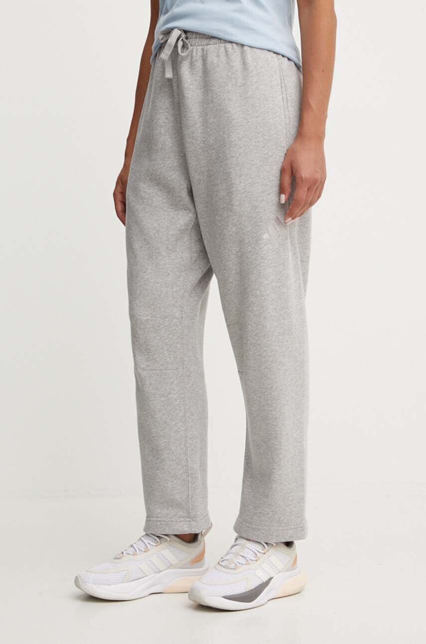 adidas pantaloni de trening All SZN culoarea gri, melanj, IY6751