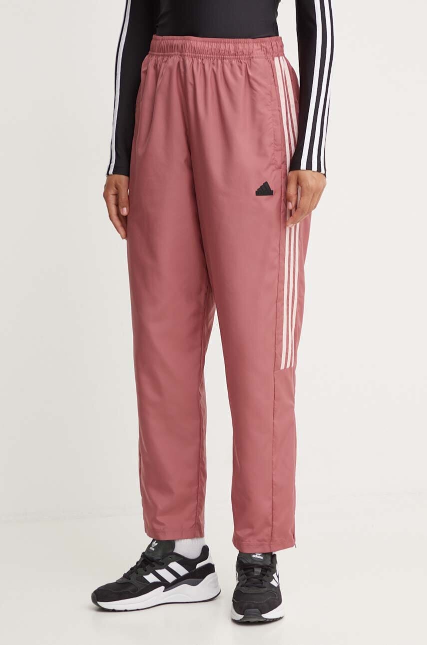 adidas pantaloni de trening Tiro culoarea roz, cu imprimeu, JJ4665 adidas pantaloni de trening Tiro culoarea roz, cu imprimeu, JJ4665