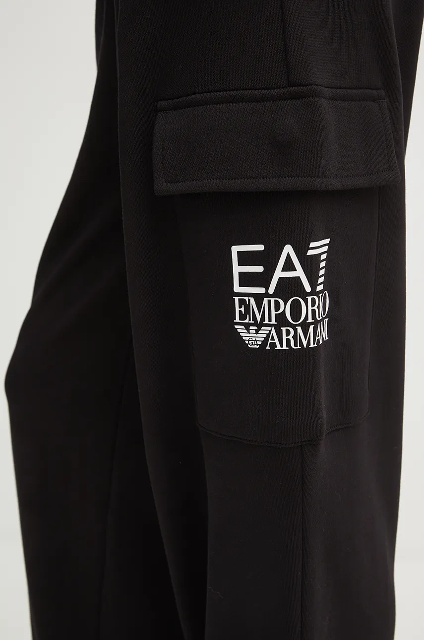 Спортивні штани EA7 Emporio Armani колір чорний з принтом TJZCZ.6DTP94 