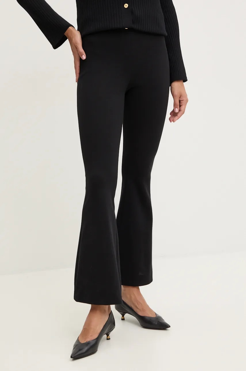Luisa Spagnoli pantaloni de trening de lână MECCANISMO culoarea negru, neted, 541534 Luisa Spagnoli pantaloni de trening de lână MECCANISMO culoarea negru, neted, 541534