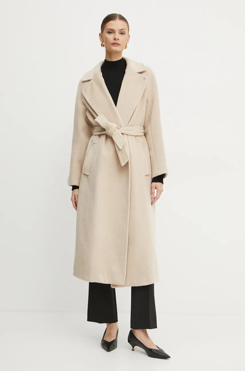 Брюки с примесью шерсти Weekend Max Mara цвет чёрный фасон сигареты высокая посадка 2425136032600 Брюки с примесью шерсти Weekend Max Mara цвет чёрный фасон сигареты высокая посадка 2425136032600