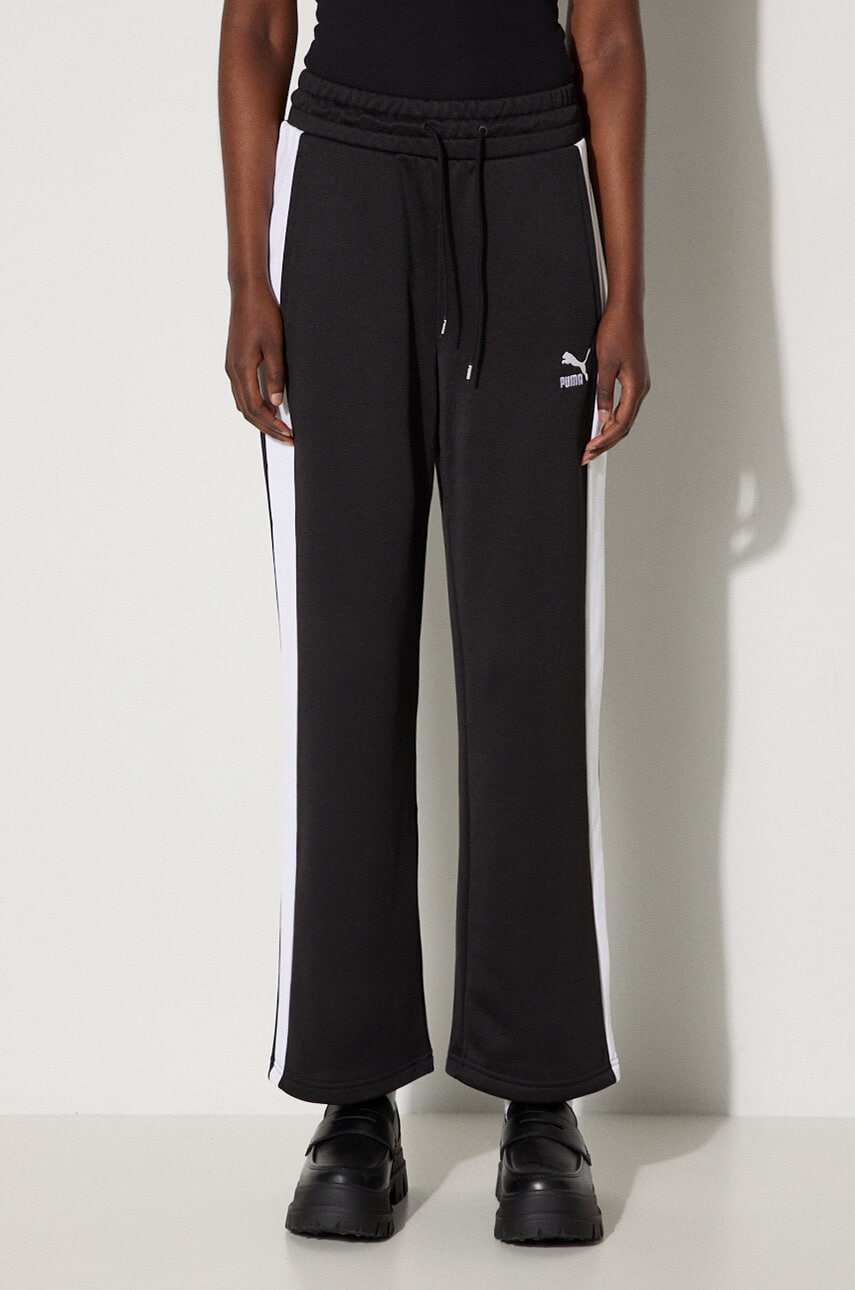 Puma pantaloni de trening Iconic T7 Straight Leg Track Pants culoarea negru, modelator, 627996 Puma pantaloni de trening Iconic T7 Straight Leg Track Pants culoarea negru, modelator, 627996