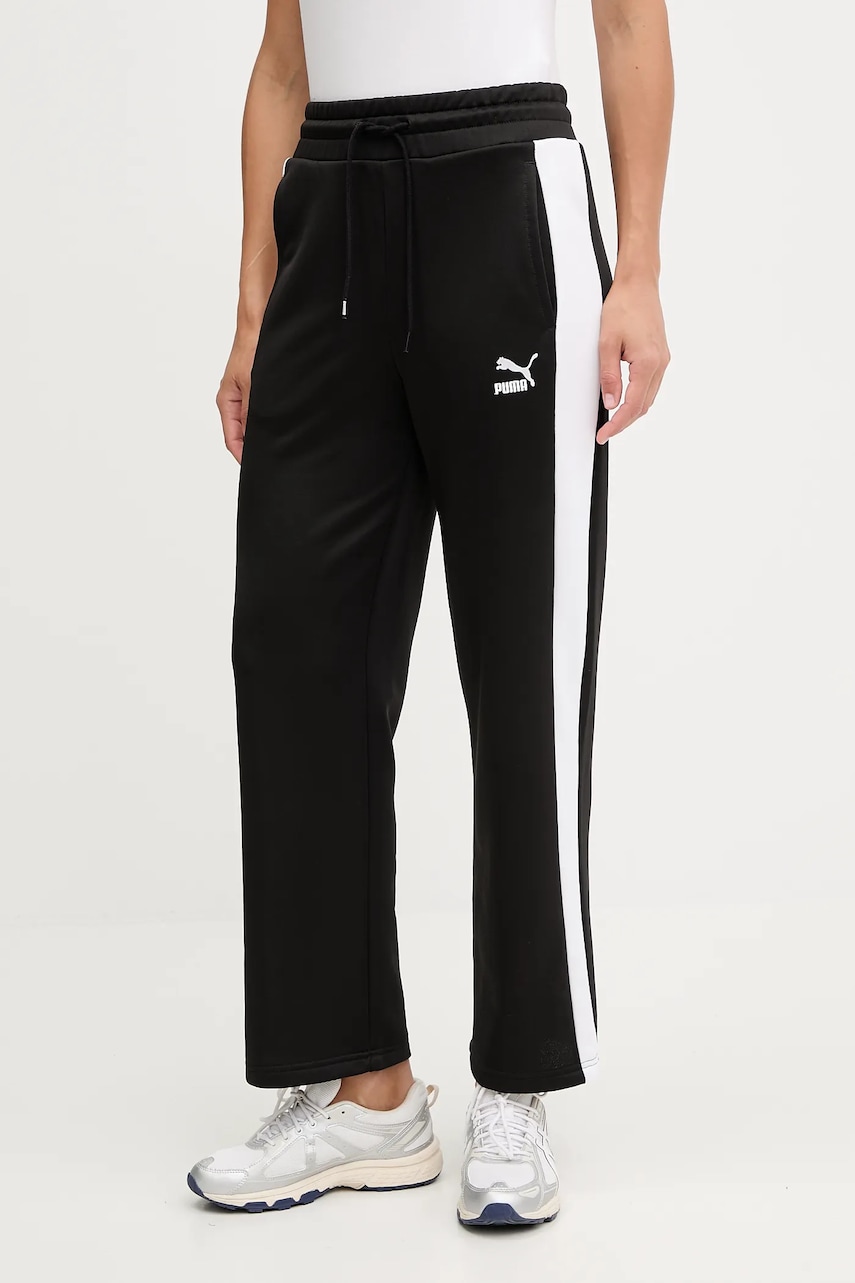 Levně Tepláky Puma Iconic T7 Straight Leg Track Pants černá barva, vzorované, 627996