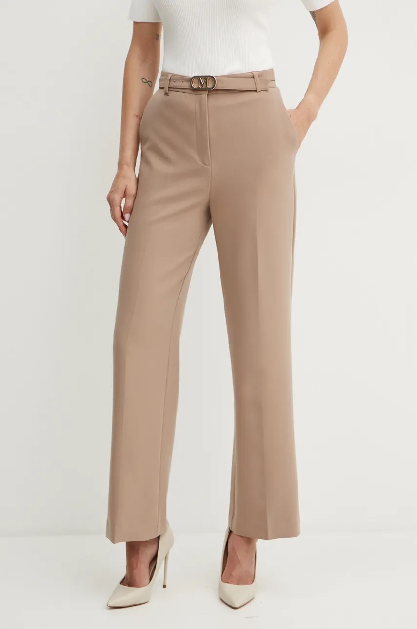 

Панталон Marciano Guess CELIA в кафяво с широка каройка, с висока талия 4BGB03 7046A, Кафяв