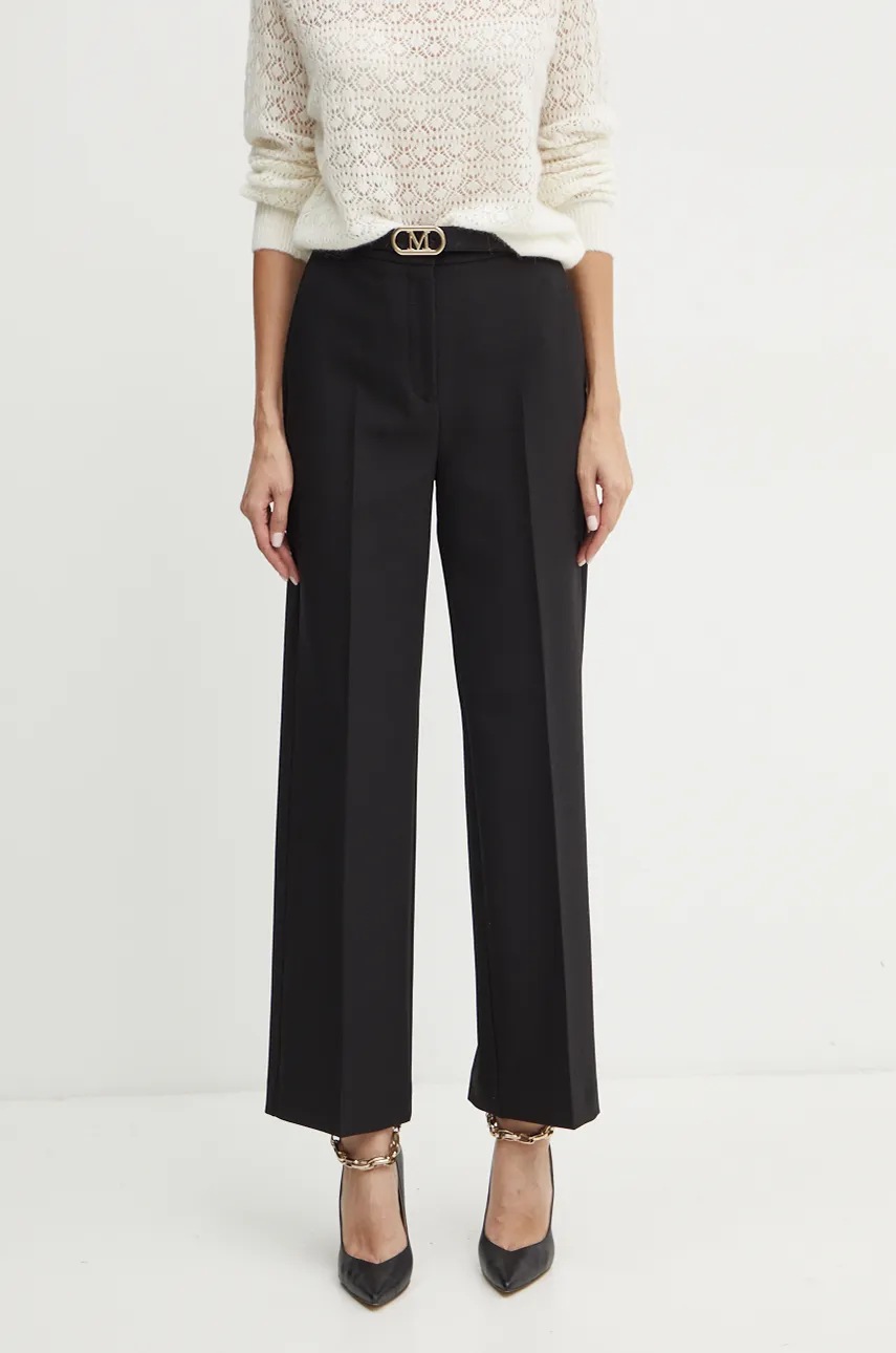 

Панталон Marciano Guess CELIA в черно с широка каройка, с висока талия 4BGB03 7046A, Черен