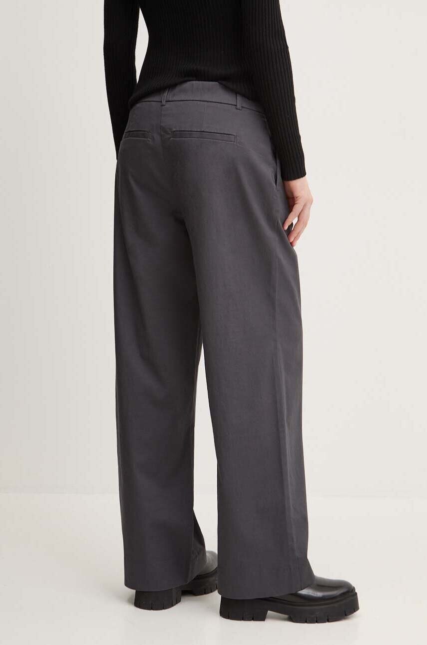 Abercrombie & Fitch nadrág női, szürke, magas derekú egyenes, KI156-4417 termék 2. képe