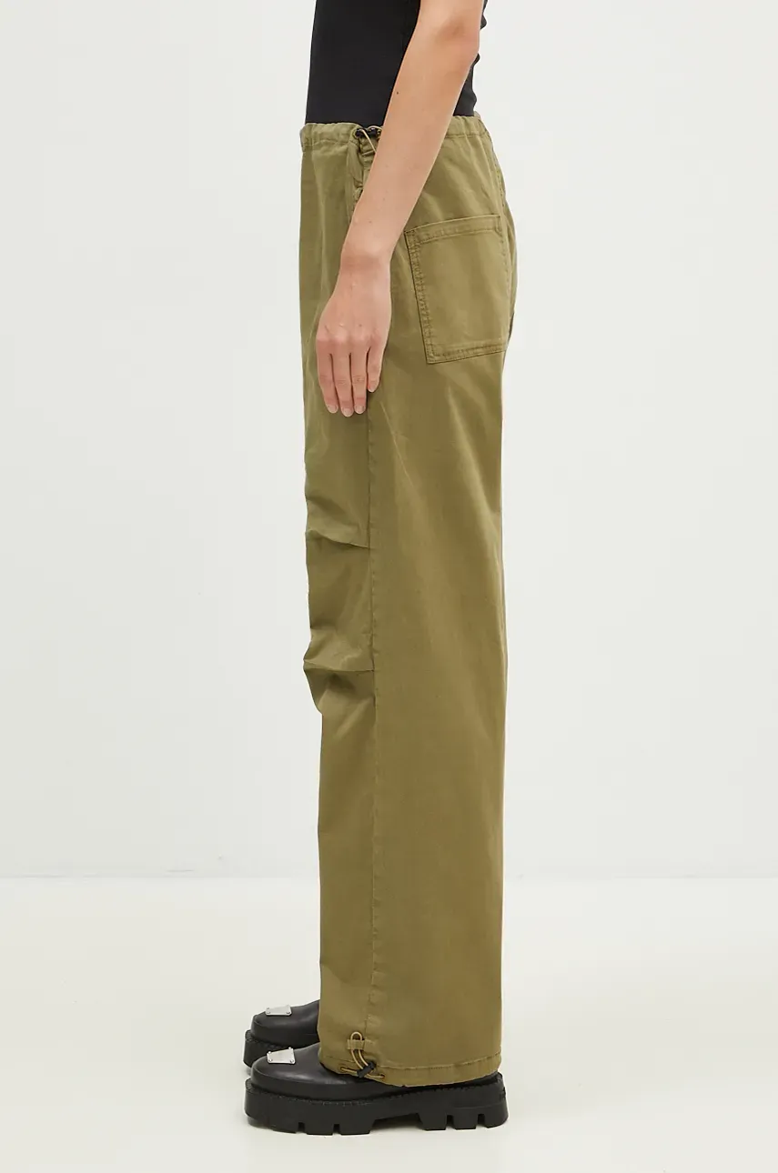 Брюки Alpha Industries Cargo Jogger Pant женские цвет зелёный широкие высокая посадка 148024 Брюки Alpha Industries Cargo Jogger Pant женские цвет зелёный широкие высокая посадка 148024