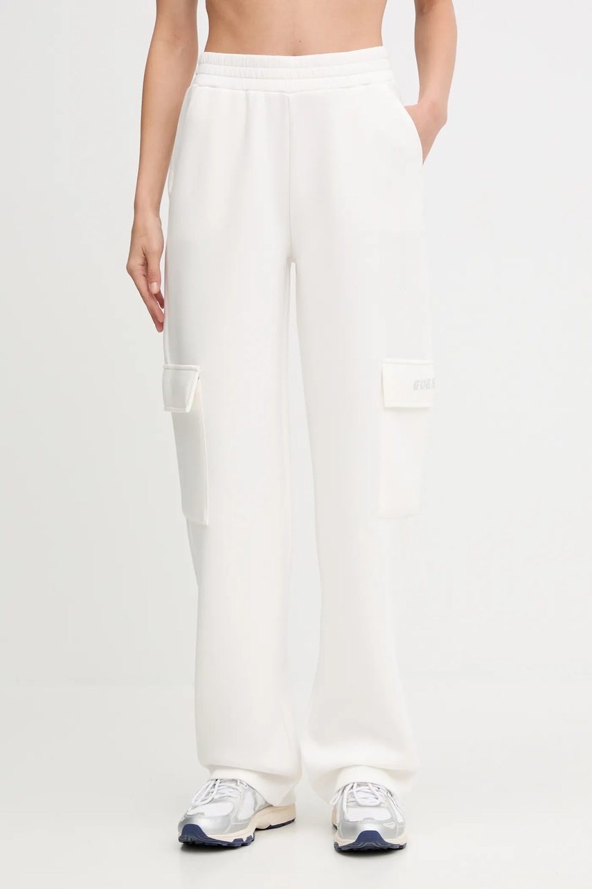Tepláky Guess CECILIA béžová barva, s aplikací, V4BB12 K7UW2