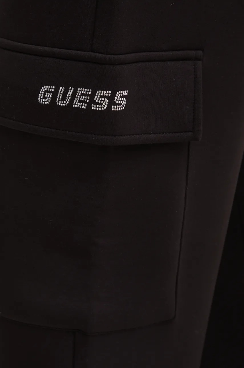 Παντελόνι φόρμας Guess CECILIA χρώμα: μαύρο, V4BB12 K7UW2 φωτογραφία