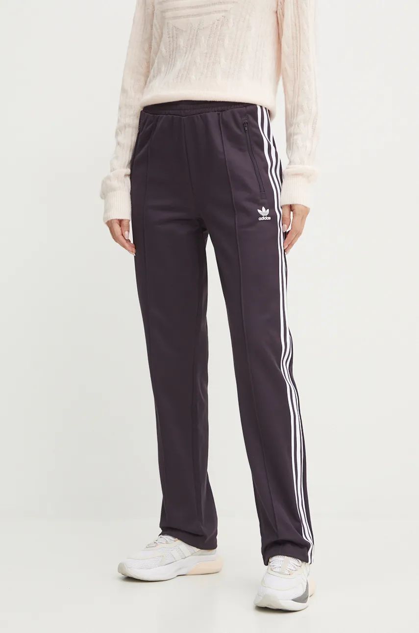 adidas Originals pantaloni de trening Beckenbauer Track Pant culoarea violet, cu imprimeu, IY2224