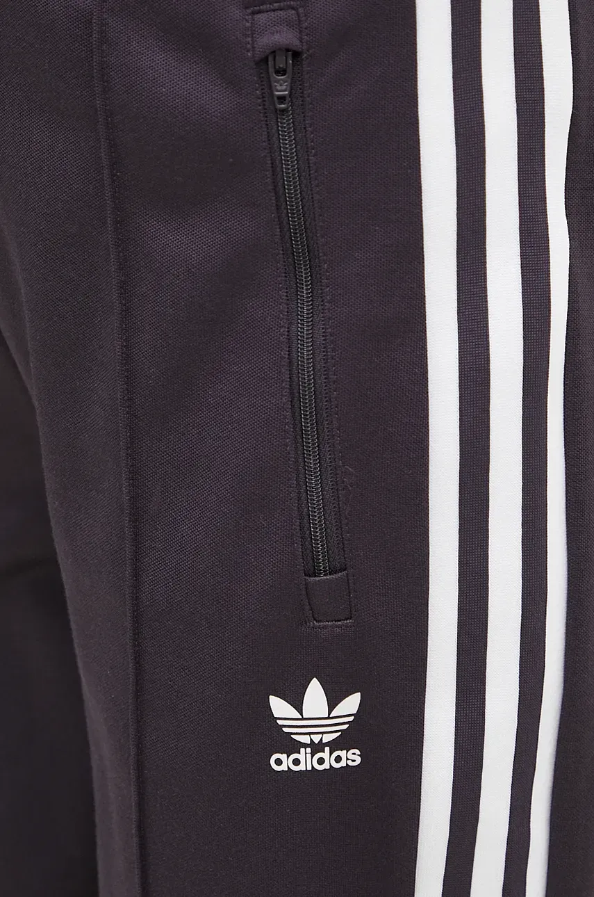 Donji dio trenirke adidas Originals Beckenbauer Track Pant boja: ljubičasta, s aplikacijom, IY2224