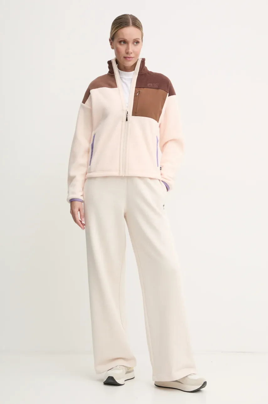 Спортивные штаны adidas Originals Femme Galore Wideleg Fleece Pants цвет бежевый однотонные JN3027 Спортивные штаны adidas Originals Femme Galore Wideleg Fleece Pants цвет бежевый однотонные JN3027
