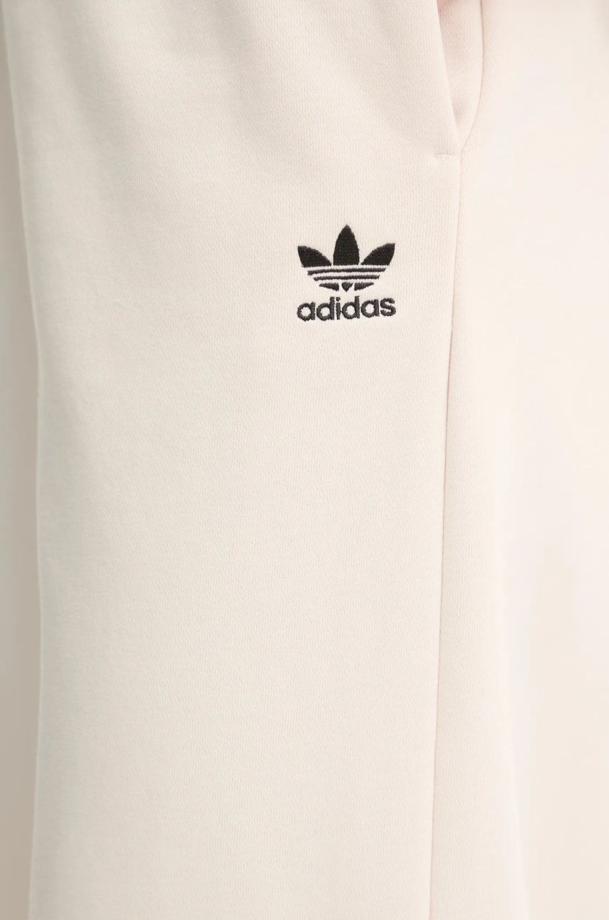 Donji dio trenirke adidas Originals Femme Galore Wideleg Fleece Pants boja: bež, bez uzorka, JN3027