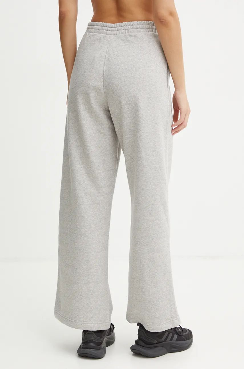 Donji dio trenirke adidas Originals Femme Galore Wideleg Fleece Pants boja: siva, melanž, JN3028