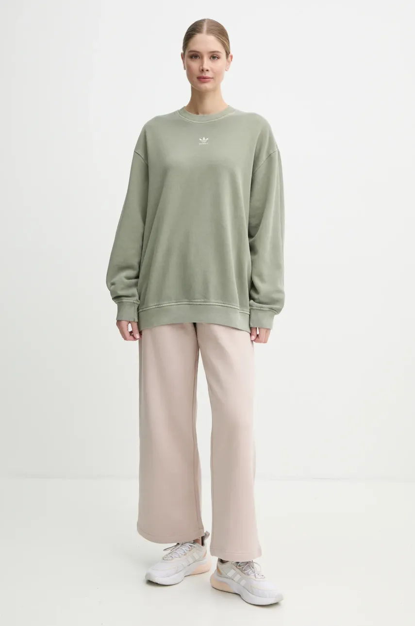Спортивные штаны adidas Originals Femme Galore Wideleg Fleece Pants цвет бежевый однотонные JN3029 Спортивные штаны adidas Originals Femme Galore Wideleg Fleece Pants цвет бежевый однотонные JN3029