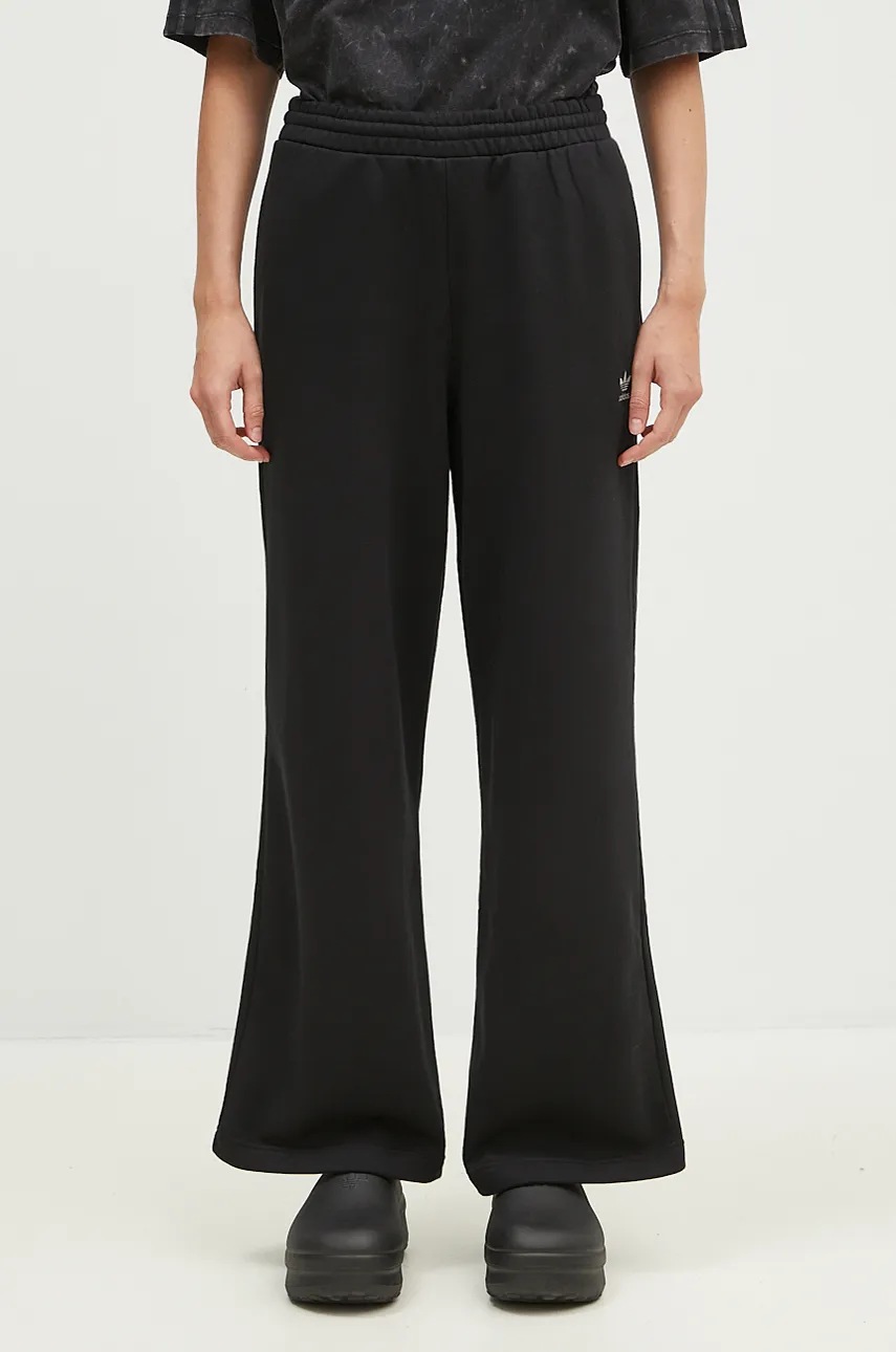 adidas Originals spodnie dresowe Femme Galore Wideleg Fleece Pants kolor czarny gładkie JN3030